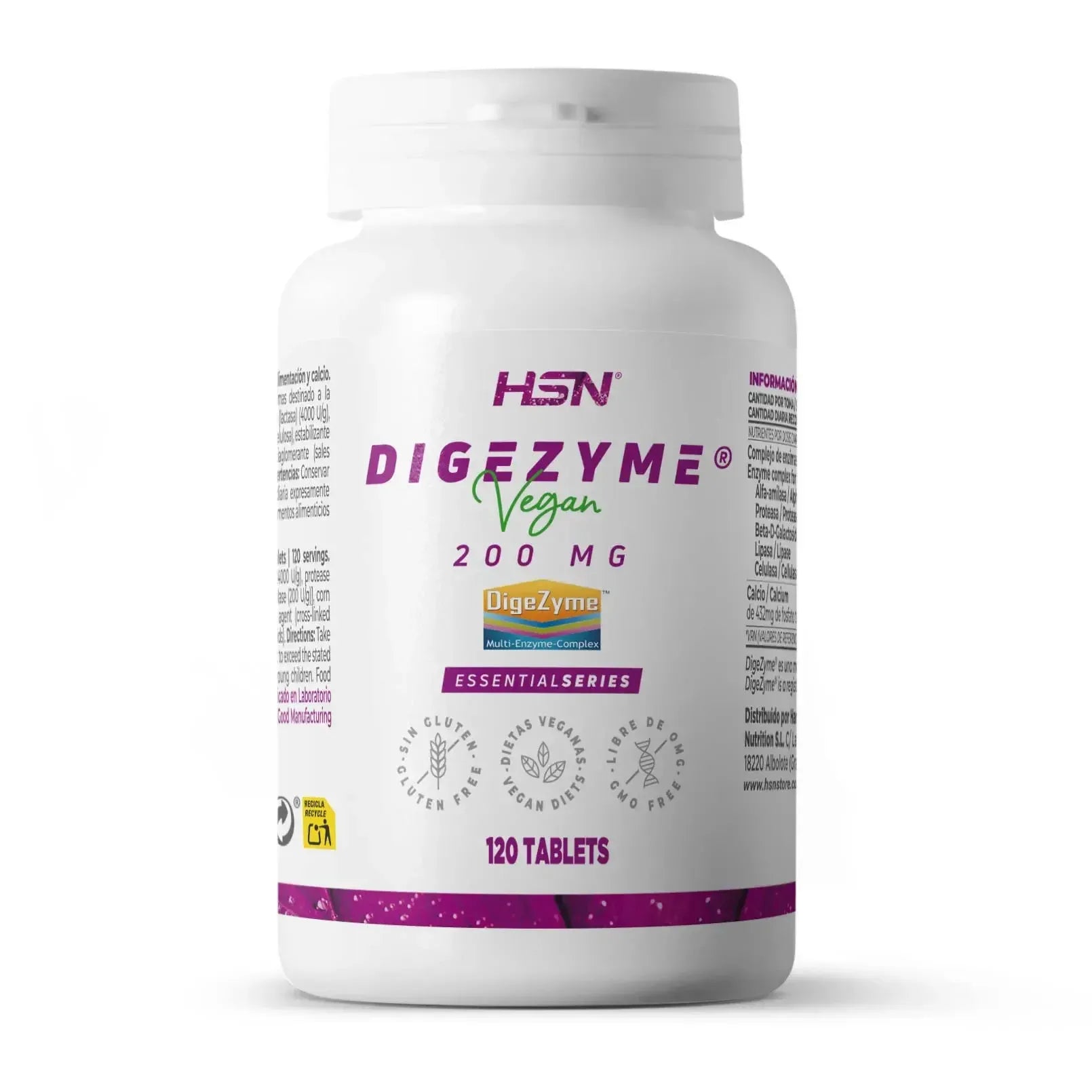 HSN DIGEZYME 200MG - 120 veg caps