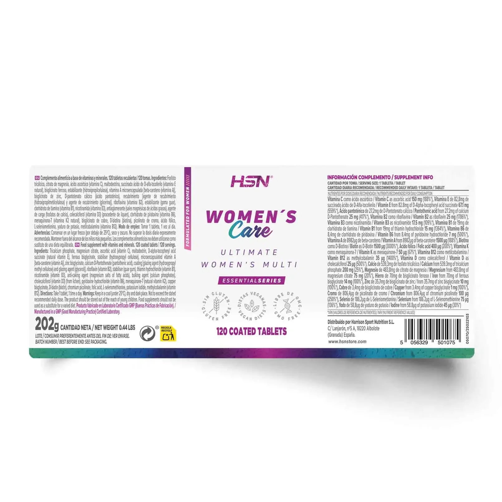 HSN MULTIVITAMÍNICO ESPECIAL MUJER - 120 tabs