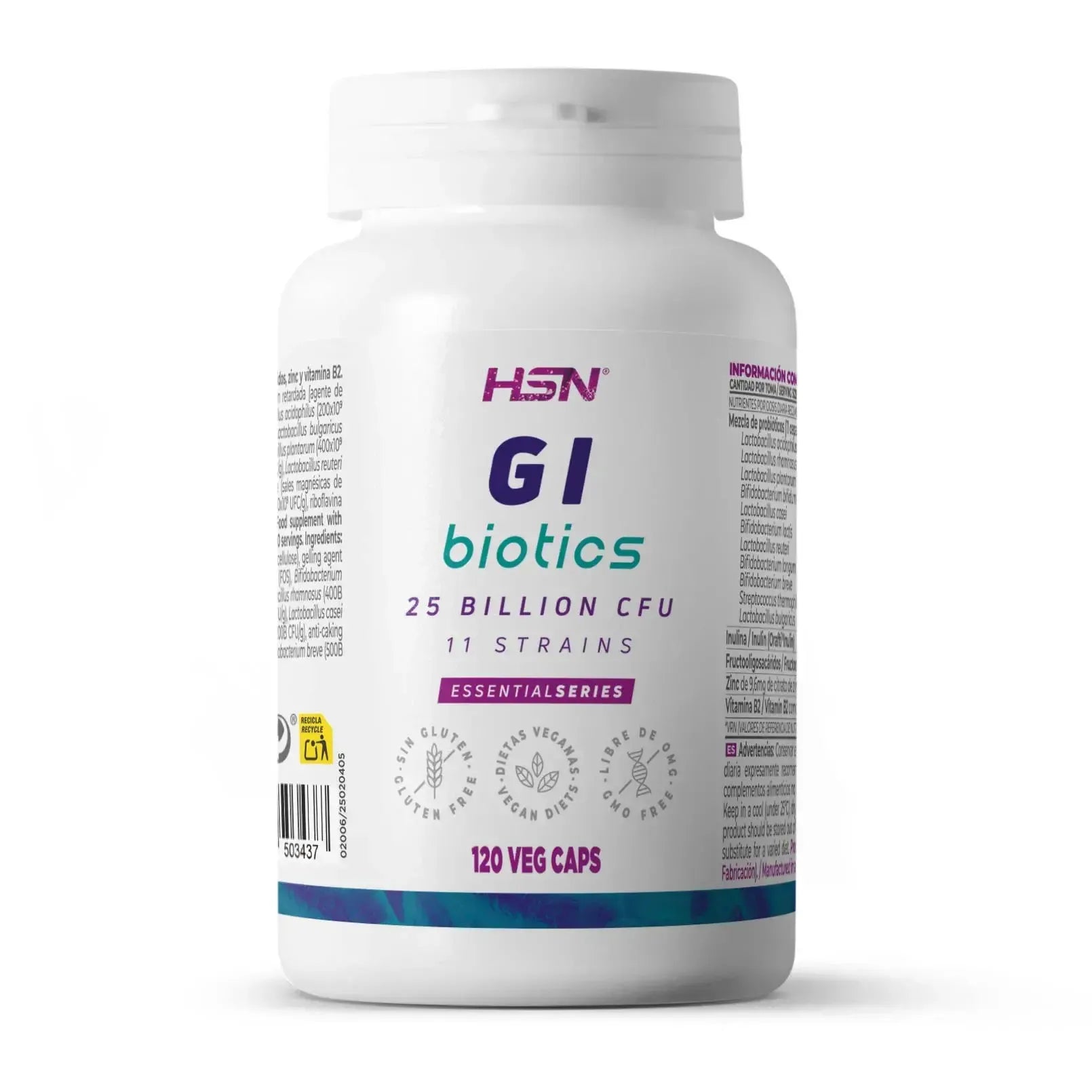 HSN GI BIOTICS (PROBIÓTICOS) 25B UFC - 120 veg caps