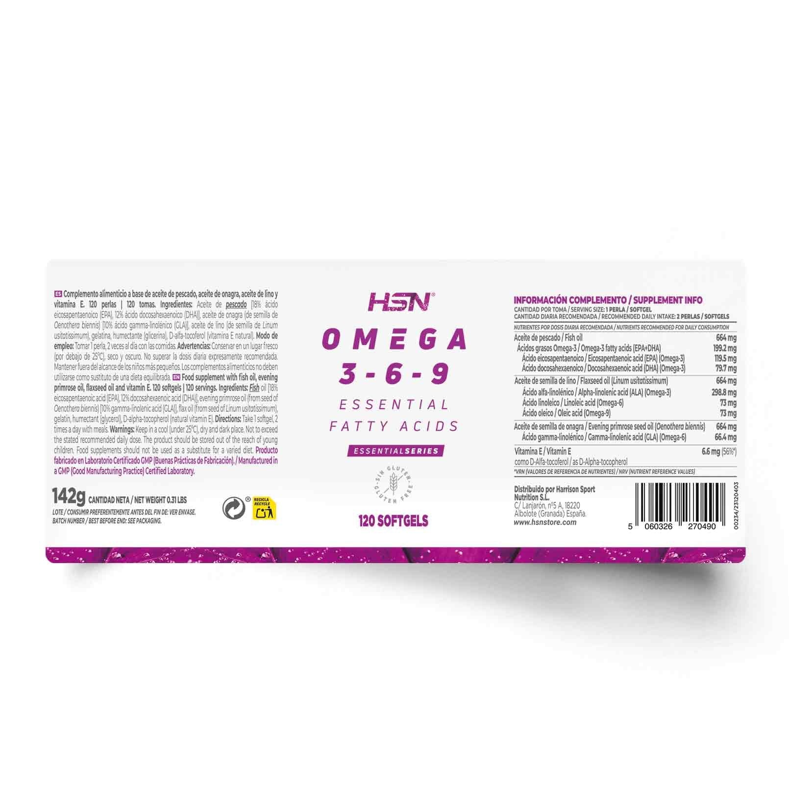 HSN OMEGA 3-6-9 1000mg - 120 perlas
