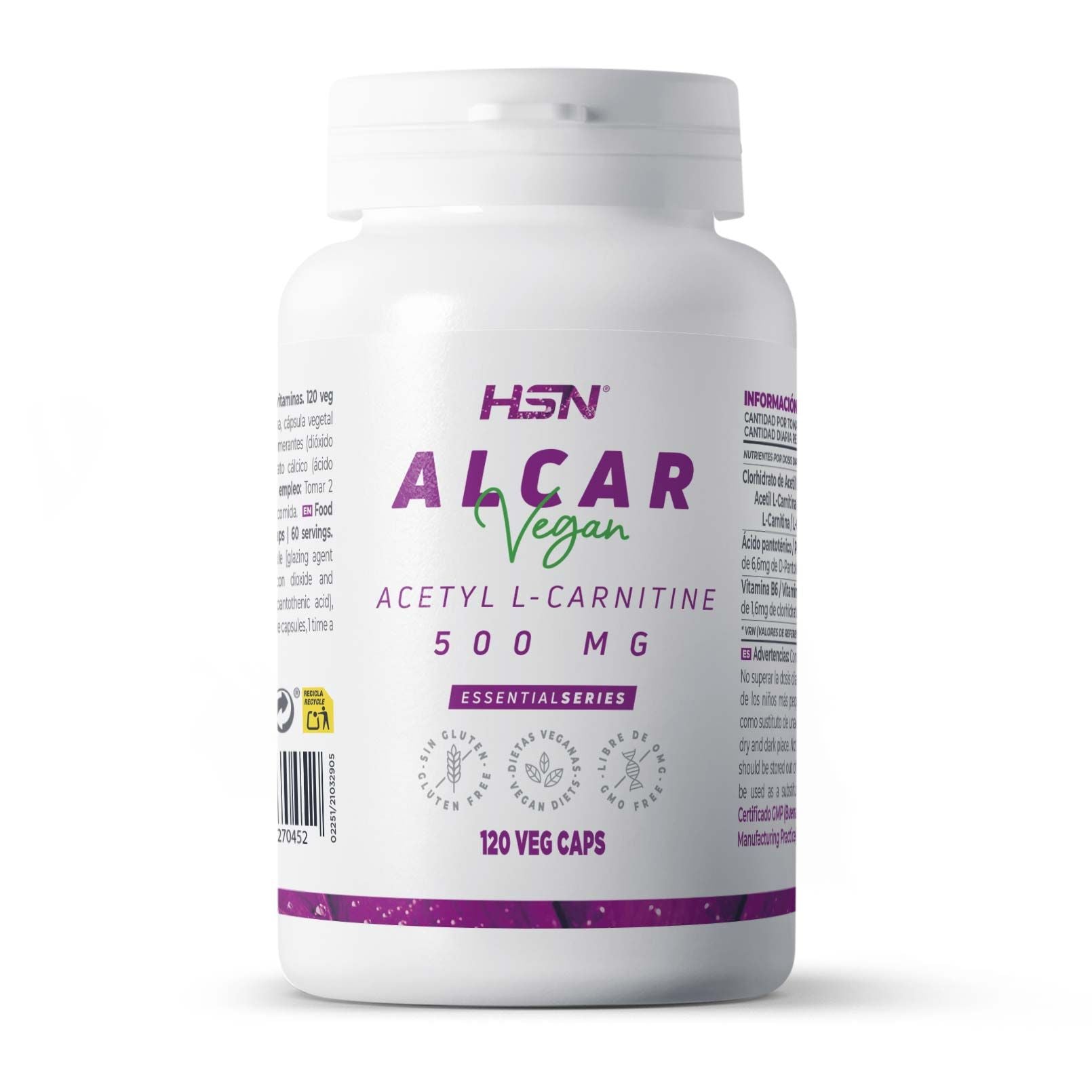 HSN ACETIL L-CARNITINA (ALCAR) 500 mg - 120 caps
