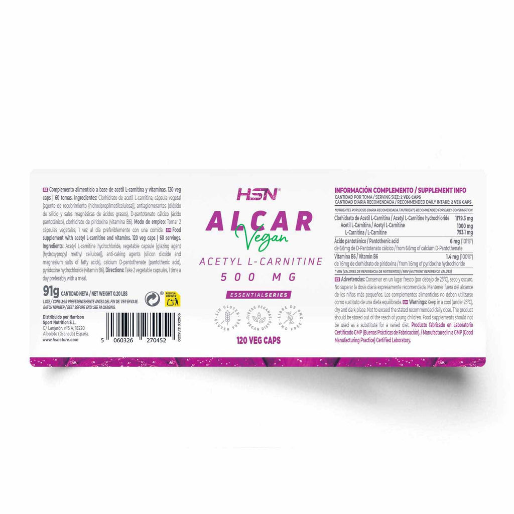 HSN ACETIL L-CARNITINA (ALCAR) 500 mg - 120 caps