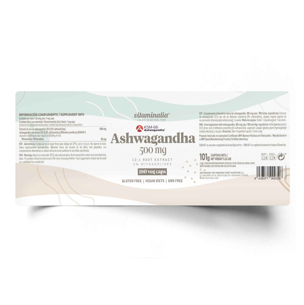 ASHWAGANDHA KSM-66® 500mg - 180 veg caps