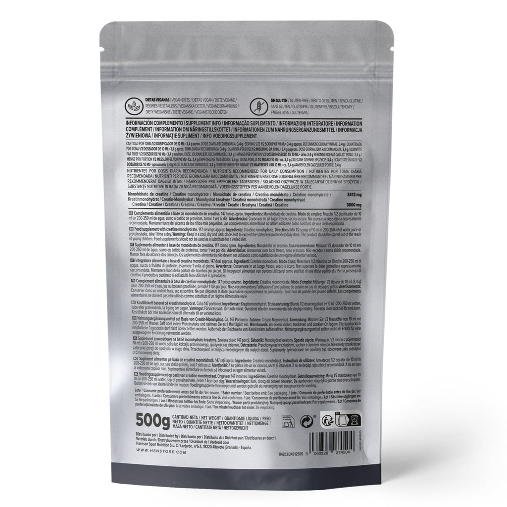 HSN CREATINA MONOHIDRATO EN POLVO 500g