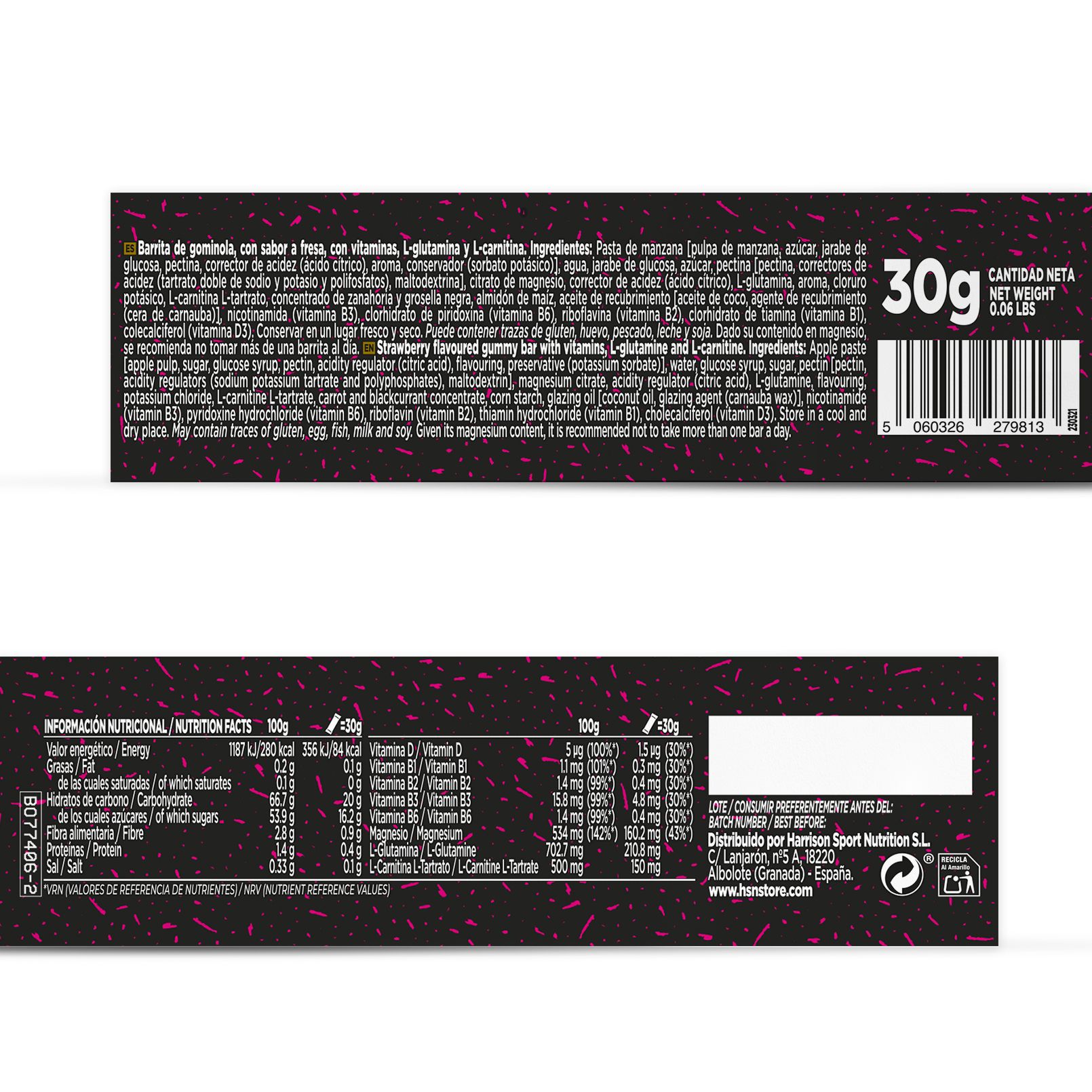 EVOGUMMY RECOVERY GUMMY BAR 30g FRESA