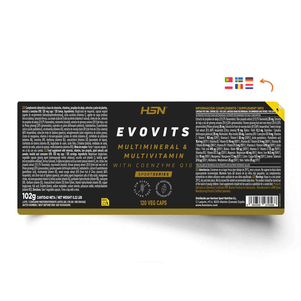 HSN EVOVITS (MULTIVITAMÍNICO) - 120 veg caps