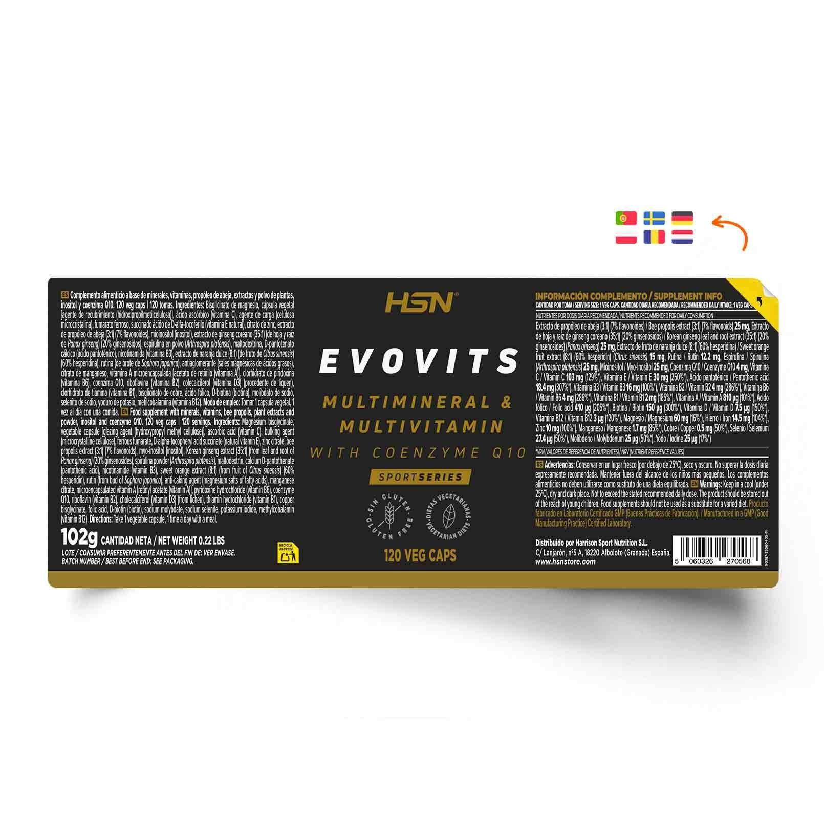 HSN EVOVITS (MULTIVITAMÍNICO) - 120 veg caps