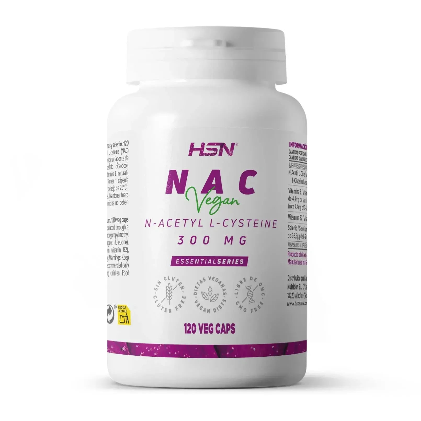 HSN NAC (N-ACETIL-L-CISTEINA) 300mg - 120 caps