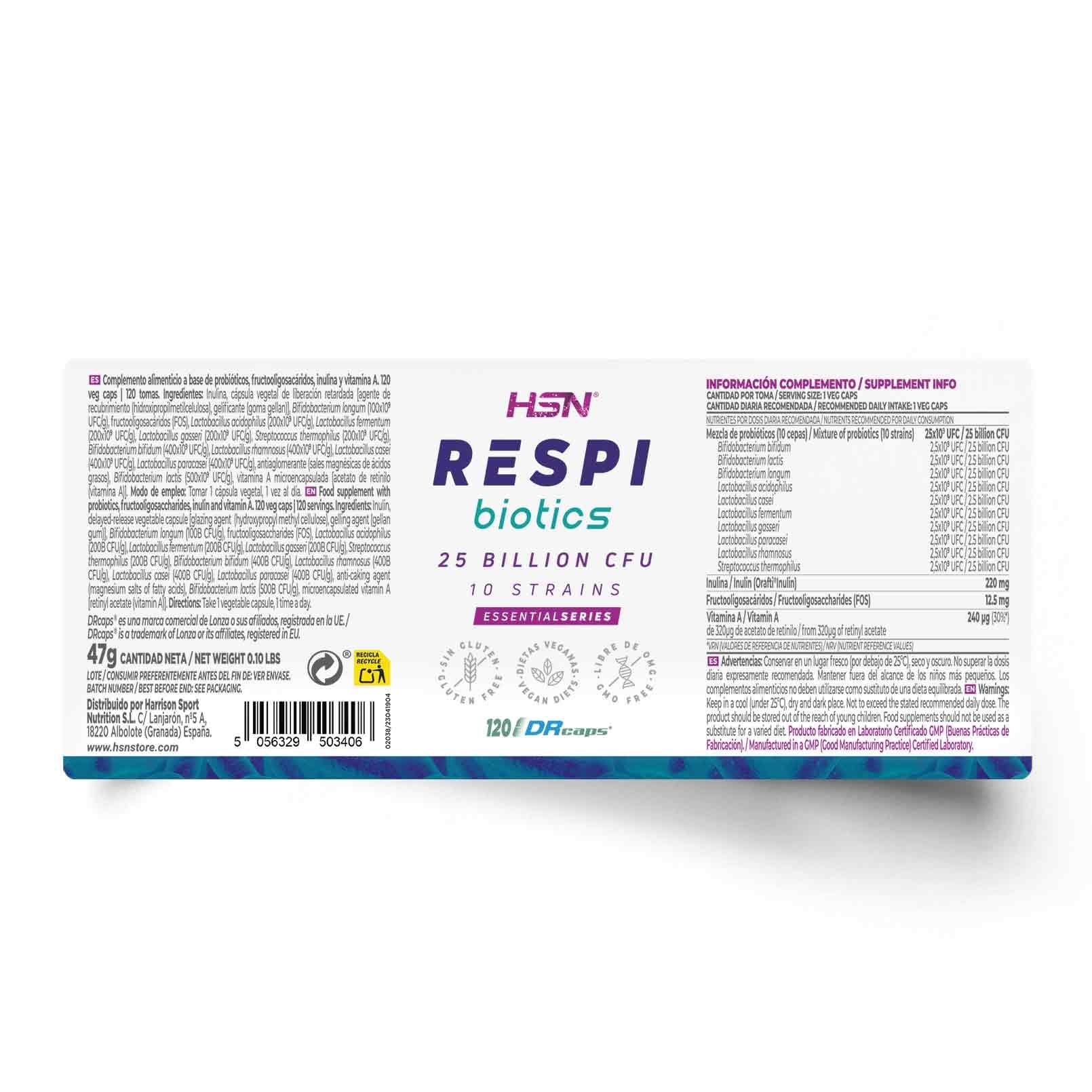 RESPI BIOTICS (PROBIÓTICOS) 25B UFC - 120 veg caps