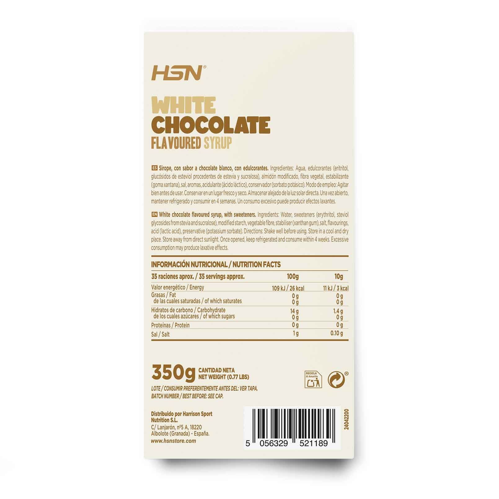 HSN SIROPE CHOCOLATE BLANCO